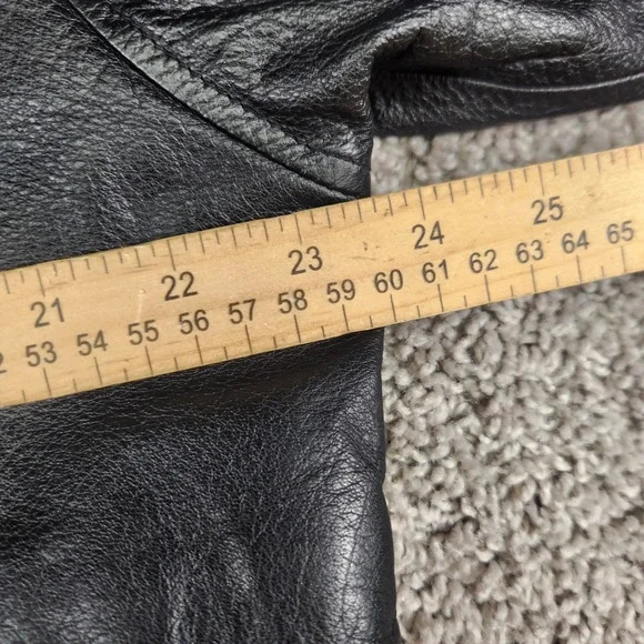 Wilsons Leather Jacket Mens Medium Black Thinsulate Button Coat‎ Blazer Lapel